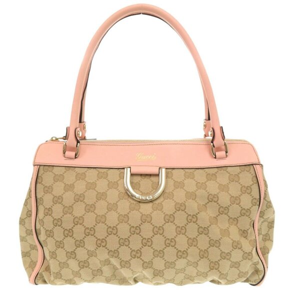 GUCCI Cream Leather Tote Bag